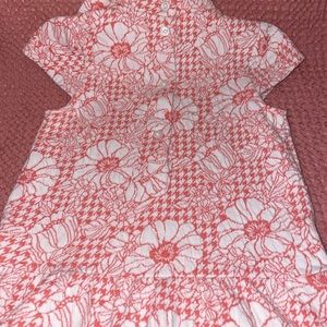 Janie and jack coral floral houndstooth dress 4